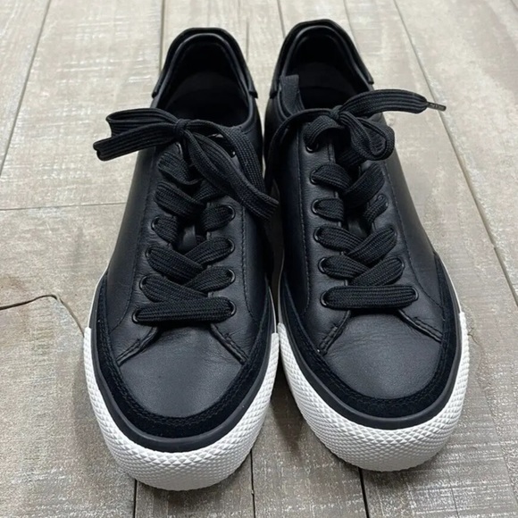 RAG AND BONE RB ARMY LOW SNEAKERS IN BLACK LEATHER SIZE 6 - Picture 5 of 6